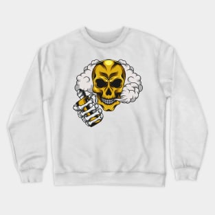 Vape skull - vaping until death Crewneck Sweatshirt